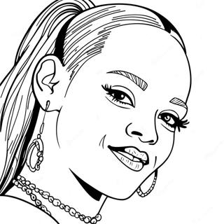 Rihanna Coloring Page 24543-19860