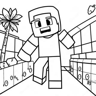 Minecraft Steve Coloring Pages