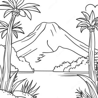 Colorful Guatemala Landscape Coloring Page 24594-19901