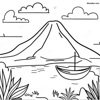 Colorful Guatemala Landscape Coloring Page 24594-19902