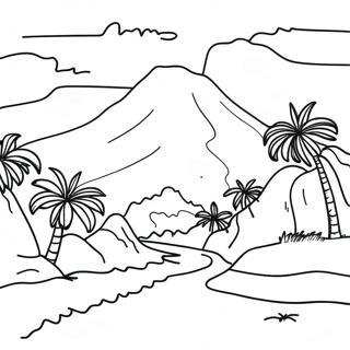 Colorful Guatemala Landscape Coloring Page 24594-19903