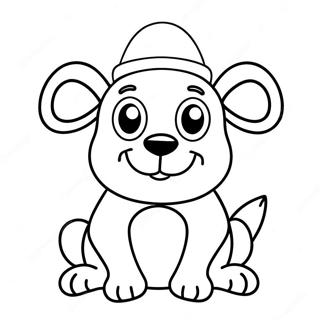 Funny Animal Hat Coloring Page 24604-19909