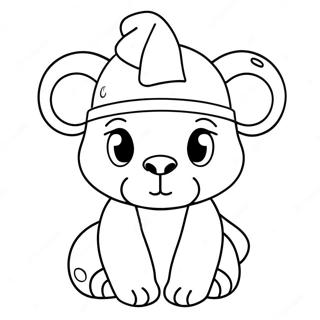 Funny Animal Hat Coloring Page 24604-19910