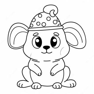 Funny Animal Hat Coloring Page 24604-19911