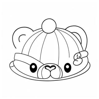 Funny Animal Hat Coloring Page 24604-19912