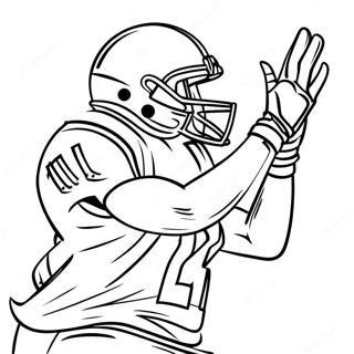 Wide Receiver Football Player Coloring Pages