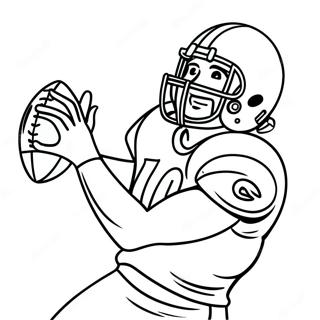 Wide Receiver Football Player Catching A Pass Coloring Page 2461-2079