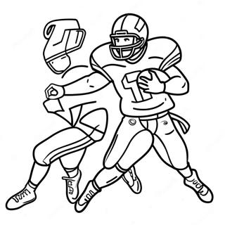 Dynamic Wide Receiver Football Player In Motion Coloring Page 2462-2088