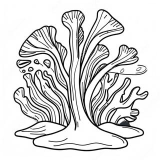 Colorful Seaweed Underwater Scene Coloring Page 24634-19934