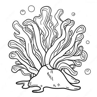 Colorful Seaweed Underwater Scene Coloring Page 24634-19936