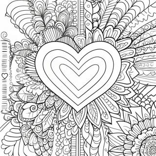 Colorful Heart Mandala Coloring Page 24644-19942