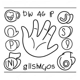 Sign Language Alphabet Coloring Page 24653-19952