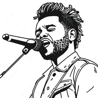 The Weeknd Performing On Stage Coloring Page 24664-19961