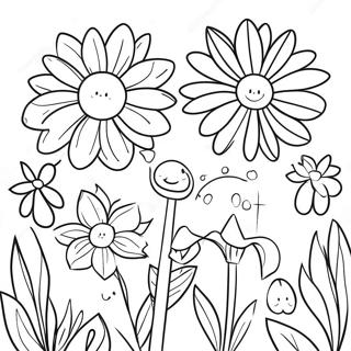 Summer Flowers Coloring Page 24693-19974