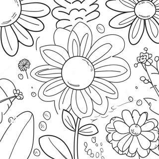 Summer Flowers Coloring Page 24693-19975