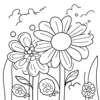 Summer Flowers Coloring Page 24693-19976