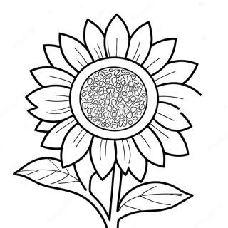 Vibrant Sunflower Coloring Page 24694-19982