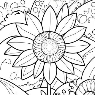 Vibrant Sunflower Coloring Page 24694-19983