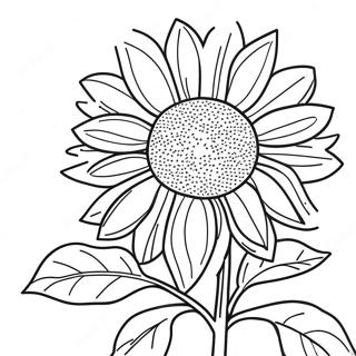 Vibrant Sunflower Coloring Page 24694-19984