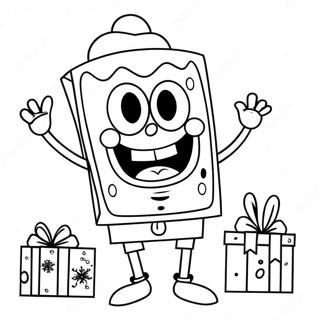 Spongebob Christmas Coloring Pages