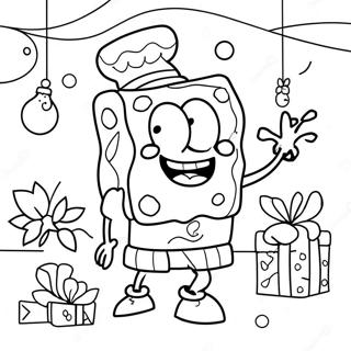 Spongebob Christmas Coloring Page 2471-2082