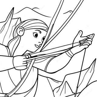 Colorful Bow And Arrow Adventure Coloring Page 24724-20005