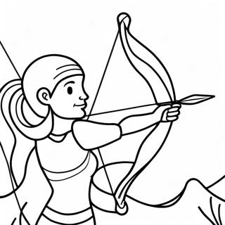 Colorful Bow And Arrow Adventure Coloring Page 24724-20006