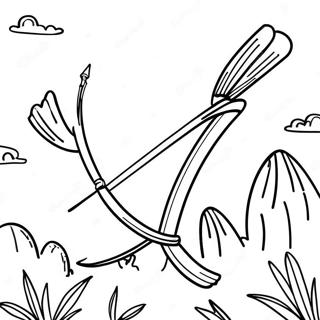 Colorful Bow And Arrow Adventure Coloring Page 24724-20007