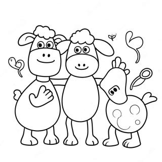 Shaun The Sheep With Friends Coloring Page 24734-20014