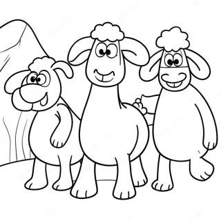 Shaun The Sheep With Friends Coloring Page 24734-20015