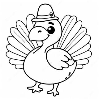 Cute Turkey Coloring Pages