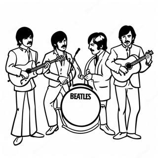 The Beatles In Concert Coloring Page 24754-20036