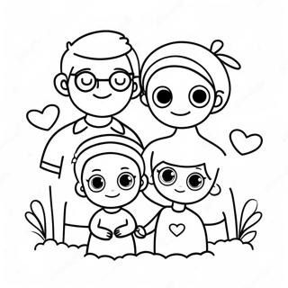 Cute Family Love Coloring Page 24774-20042