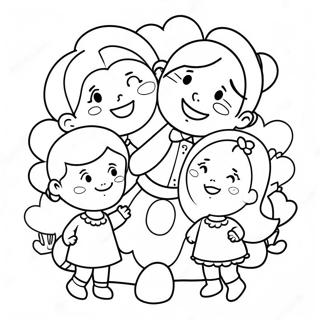 Cute Family Love Coloring Page 24774-20043