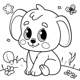 Cute Baby Animals Abc Coloring Page 24784-20050