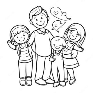 I Love My Family Coloring Page 24793-20064