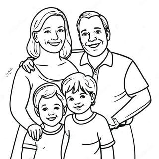 Happy Family Portrait Coloring Page 24794-20058