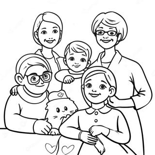 Happy Family Portrait Coloring Page 24794-20059