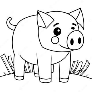 Minecraft Pig Coloring Pages