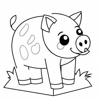 Minecraft Pig Coloring Page 24813-20082