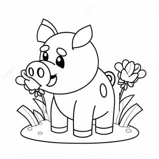 Minecraft Pig Coloring Pages