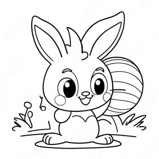 Cute Scorbunny Playing With Ball Coloring Page 24824-20086