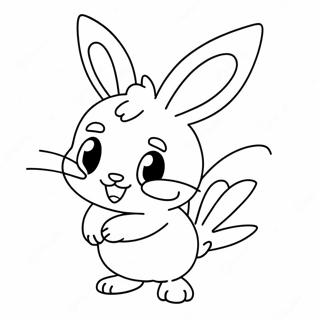 Cute Scorbunny Playing With Ball Coloring Page 24824-20087