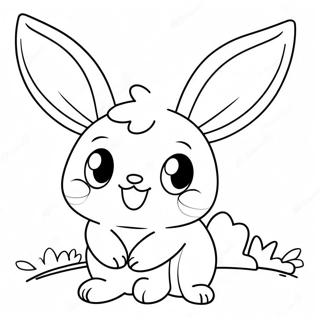 Cute Scorbunny Playing With Ball Coloring Page 24824-20088