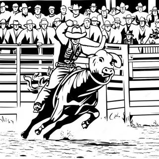 Pbr Bull Riding Coloring Page 24833-20095