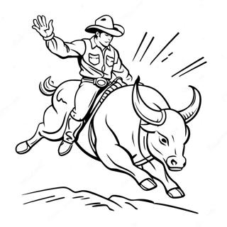 Exciting Pbr Bull Rider In Action Coloring Page 24834-20091