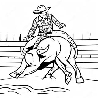 Exciting Pbr Bull Rider In Action Coloring Page 24834-20092