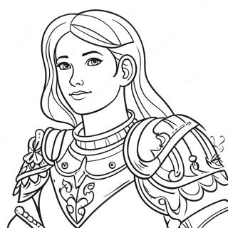 Girl In Shining Armor Of God Coloring Page 24843-20102