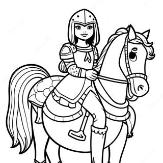 Girl In Shining Armor Of God Coloring Page 24843-20103