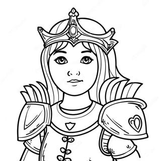 Girl In Shining Armor Of God Coloring Page 24843-20104